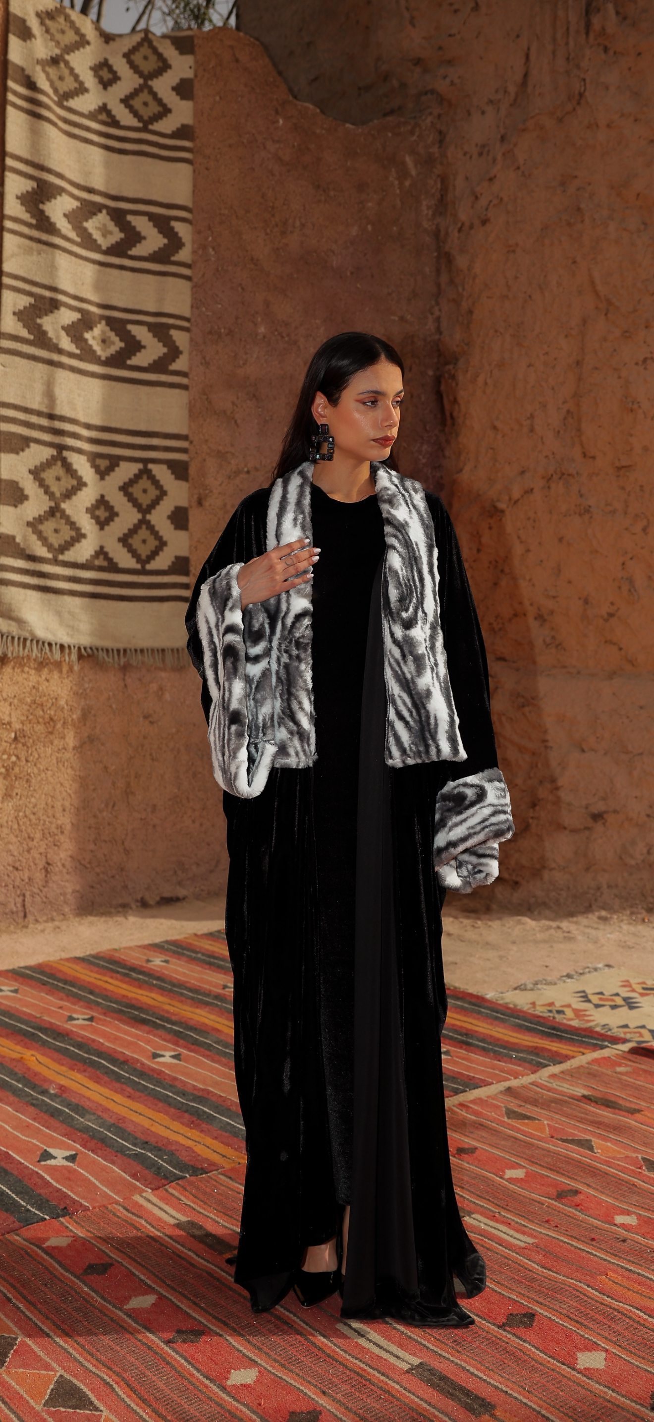 “زيزي" 2.0 black zeezee kaftan