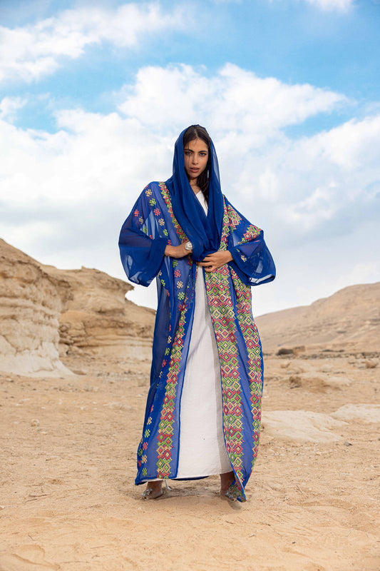 Indiana kaftan with attached scarf