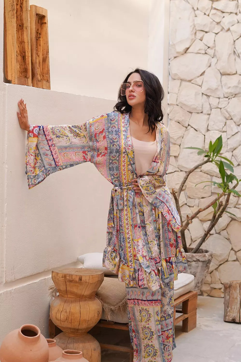 Pastel silk set