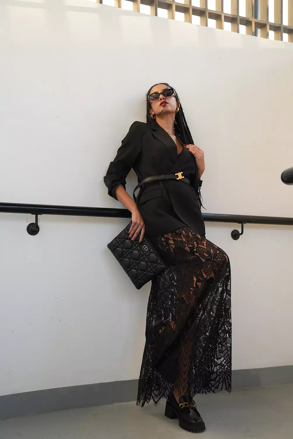 Lace maxi skirt