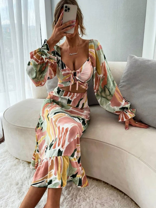 Artsy maxi cutout dress