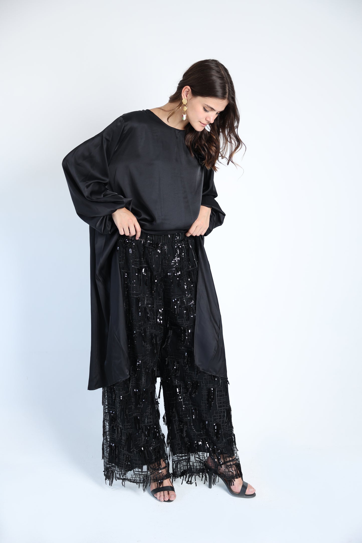 Floral applique soire set