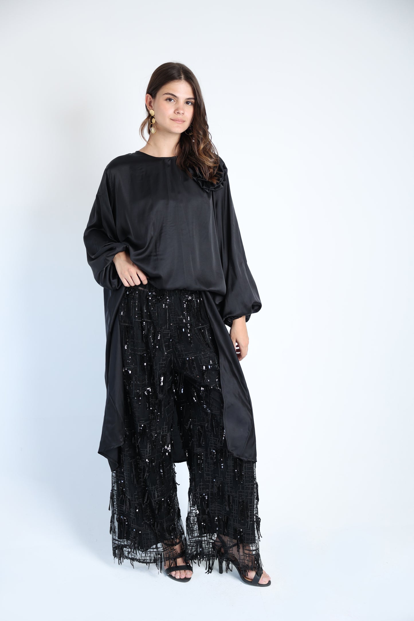 Floral applique soire set