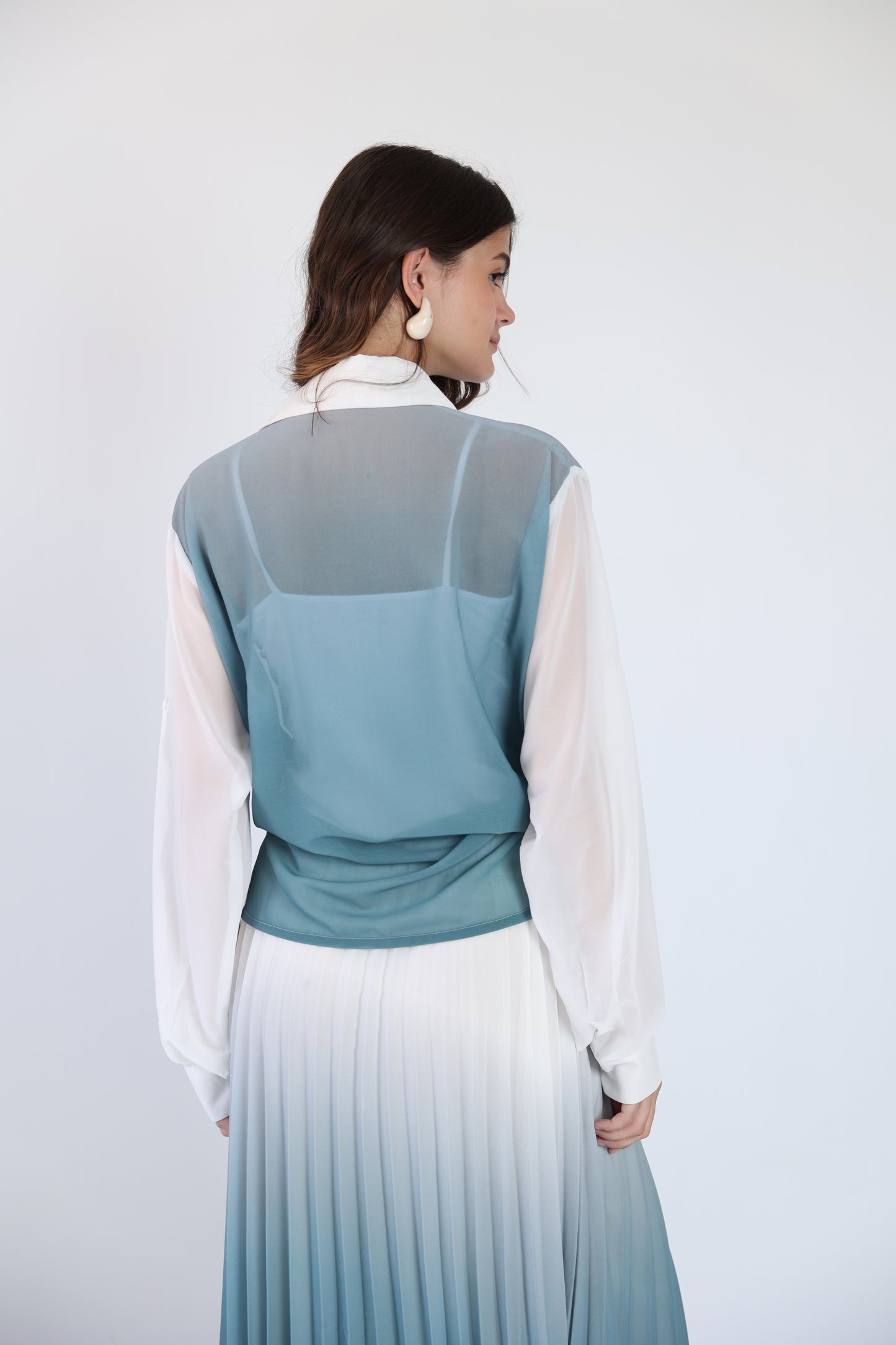 Ombre chiffon chemise