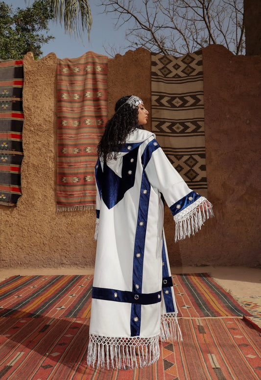 "چليلة" jalila kaftan white