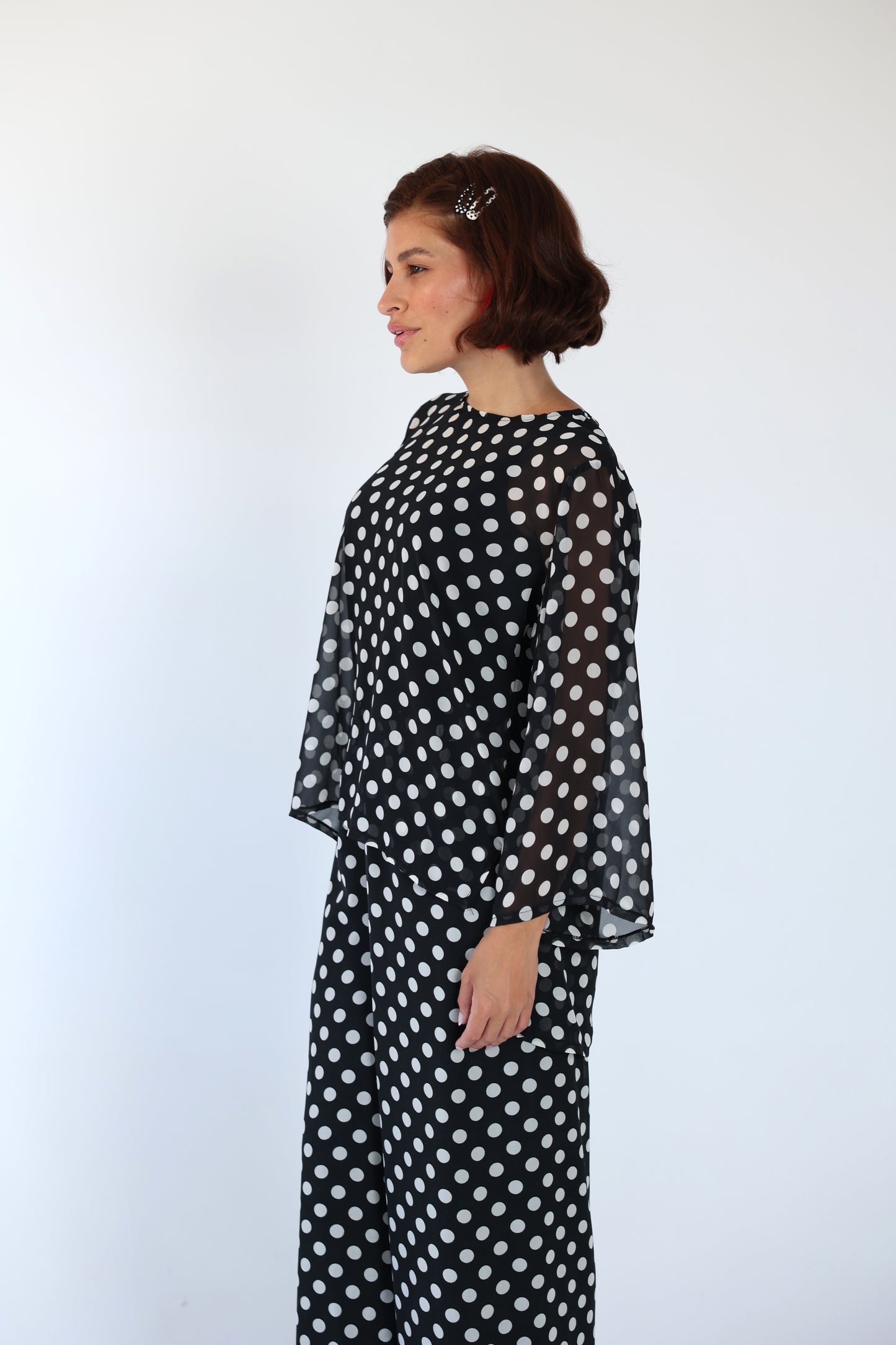 Polka dot black set