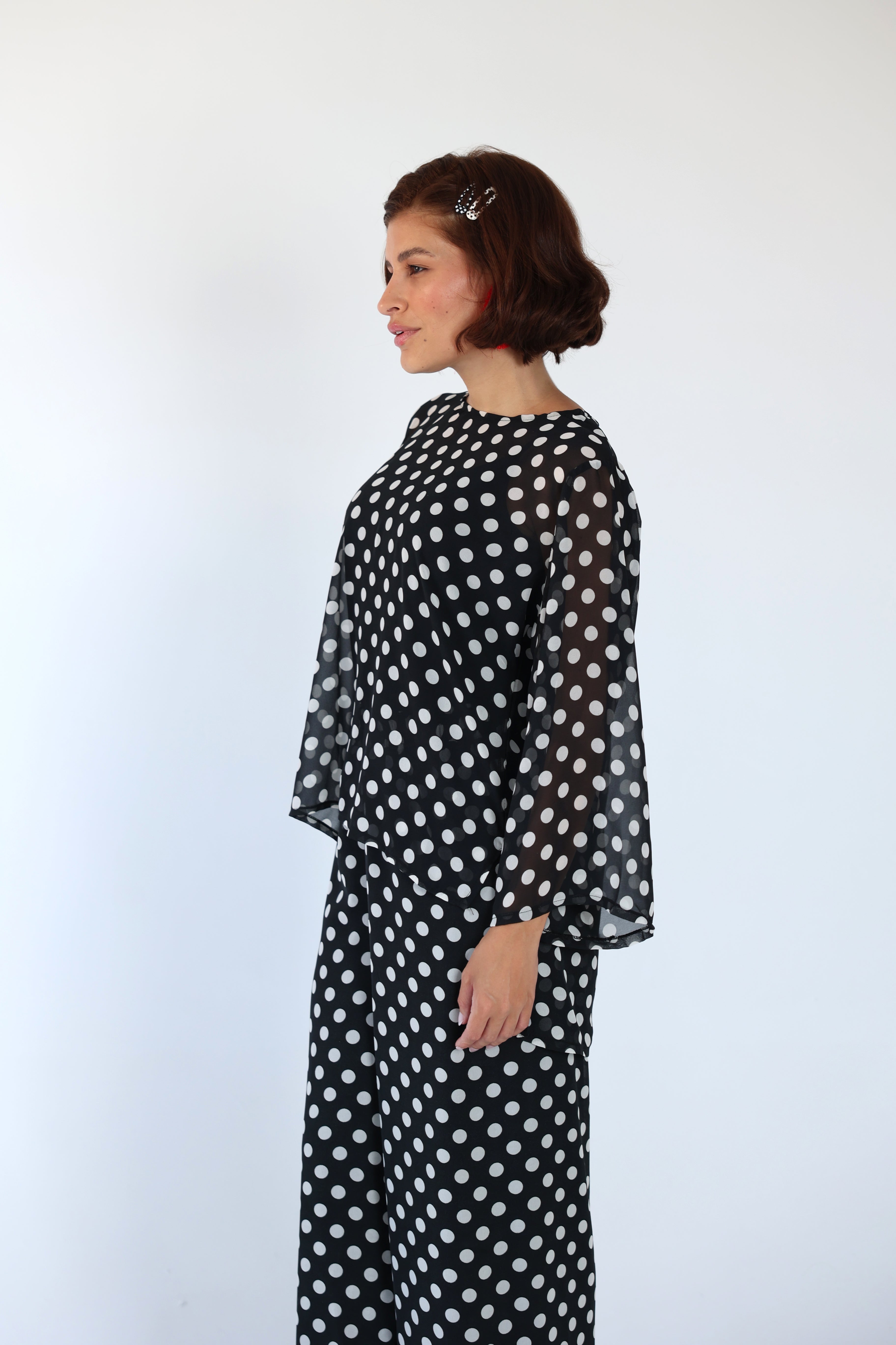 Polka dot black set