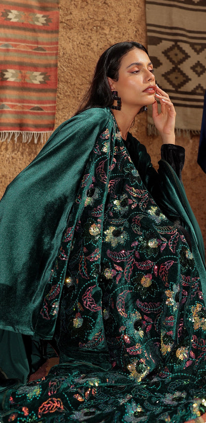 "سهر"  Sahar kaftan olive