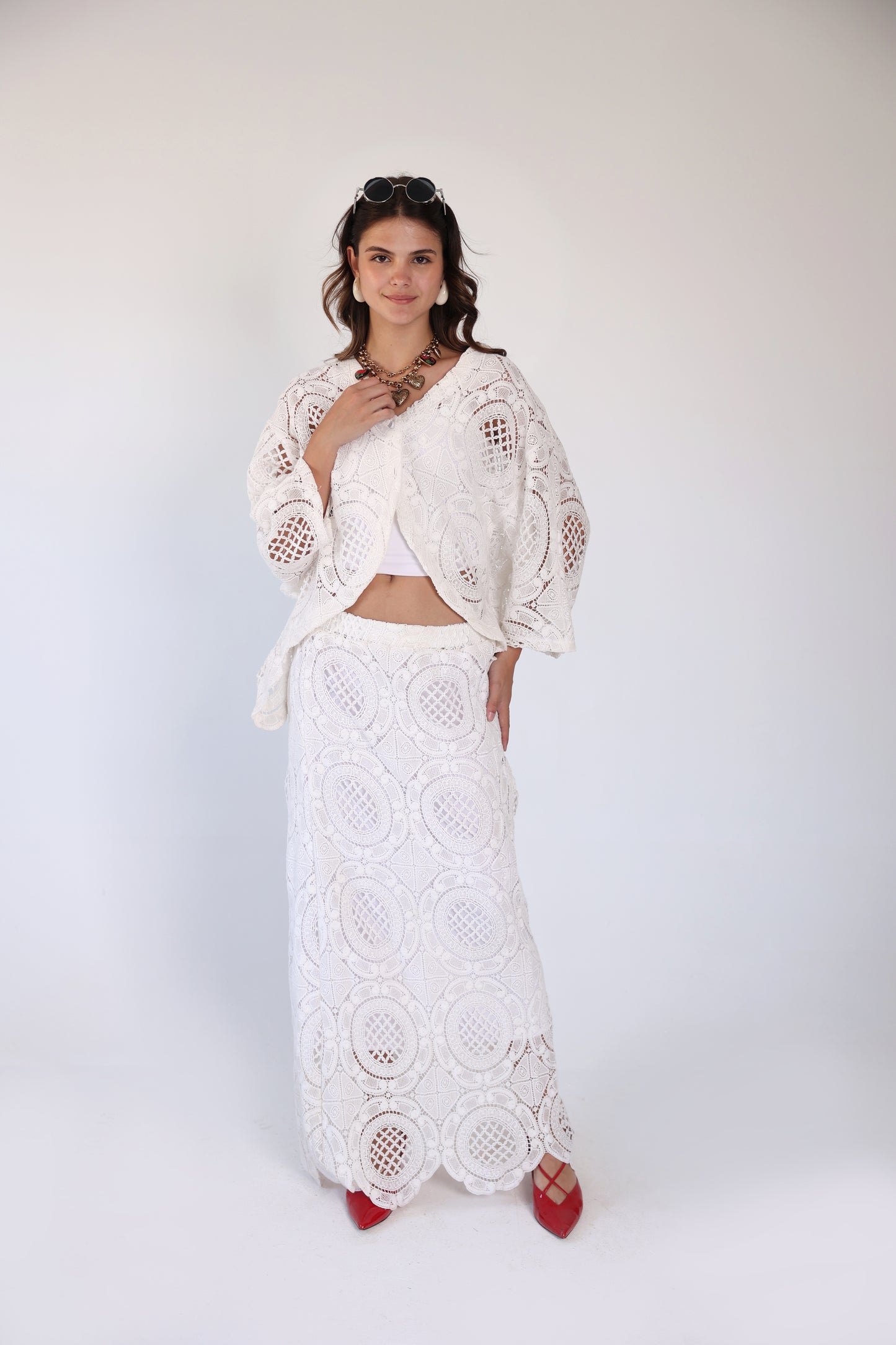 Maxi crochet skirt
