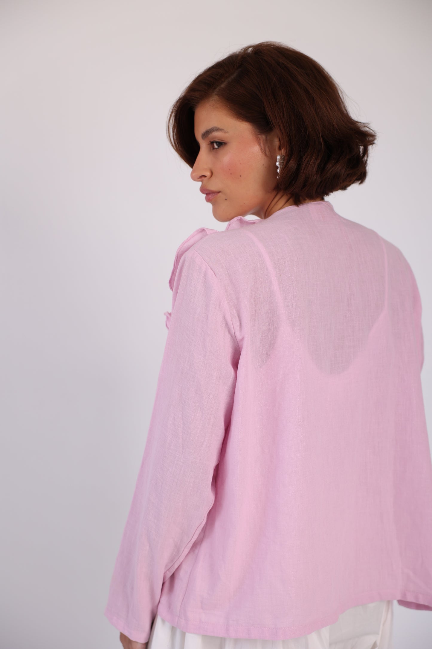 Ruffle lenin shirt
