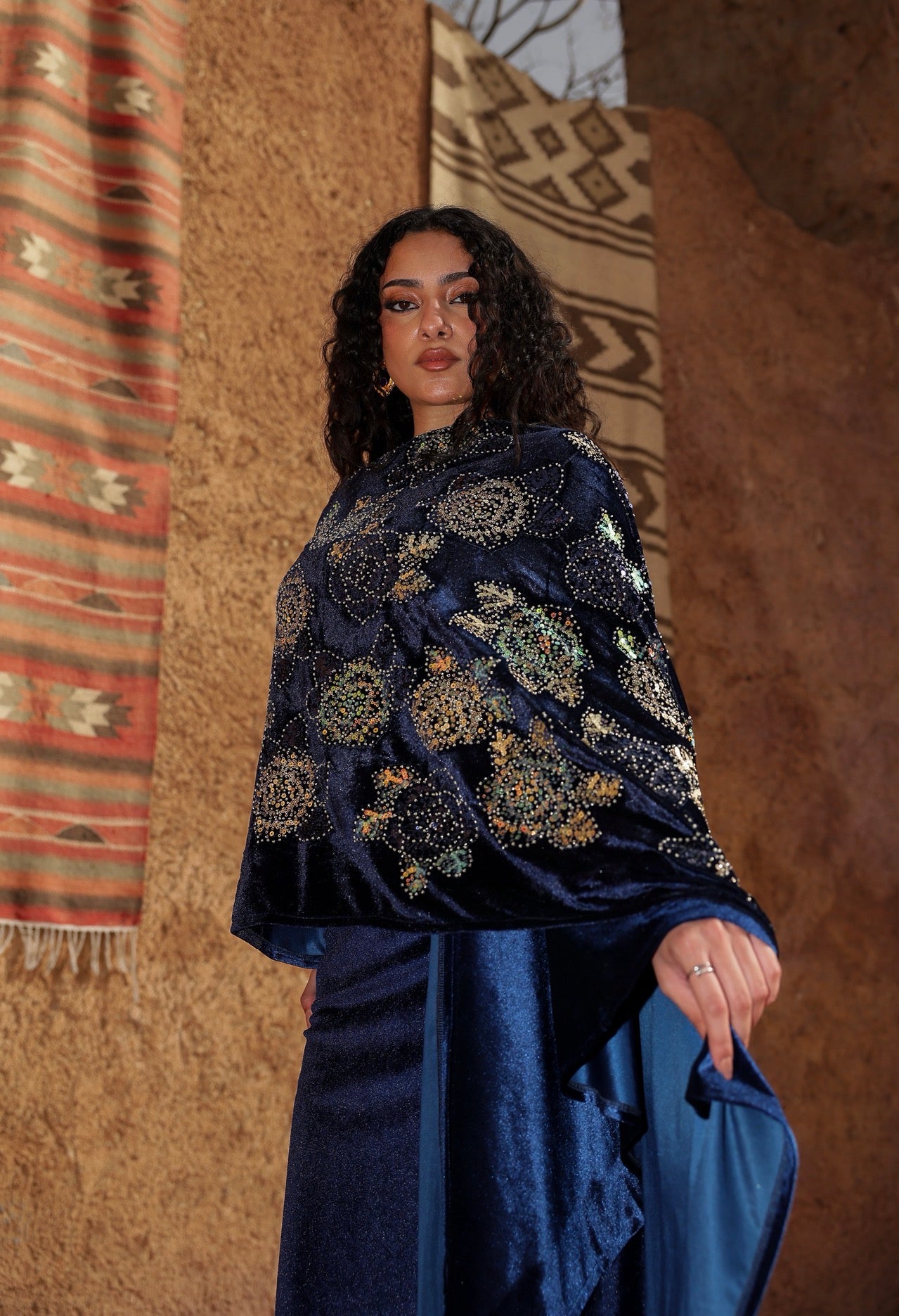 “سهر" sahar kaftan navy