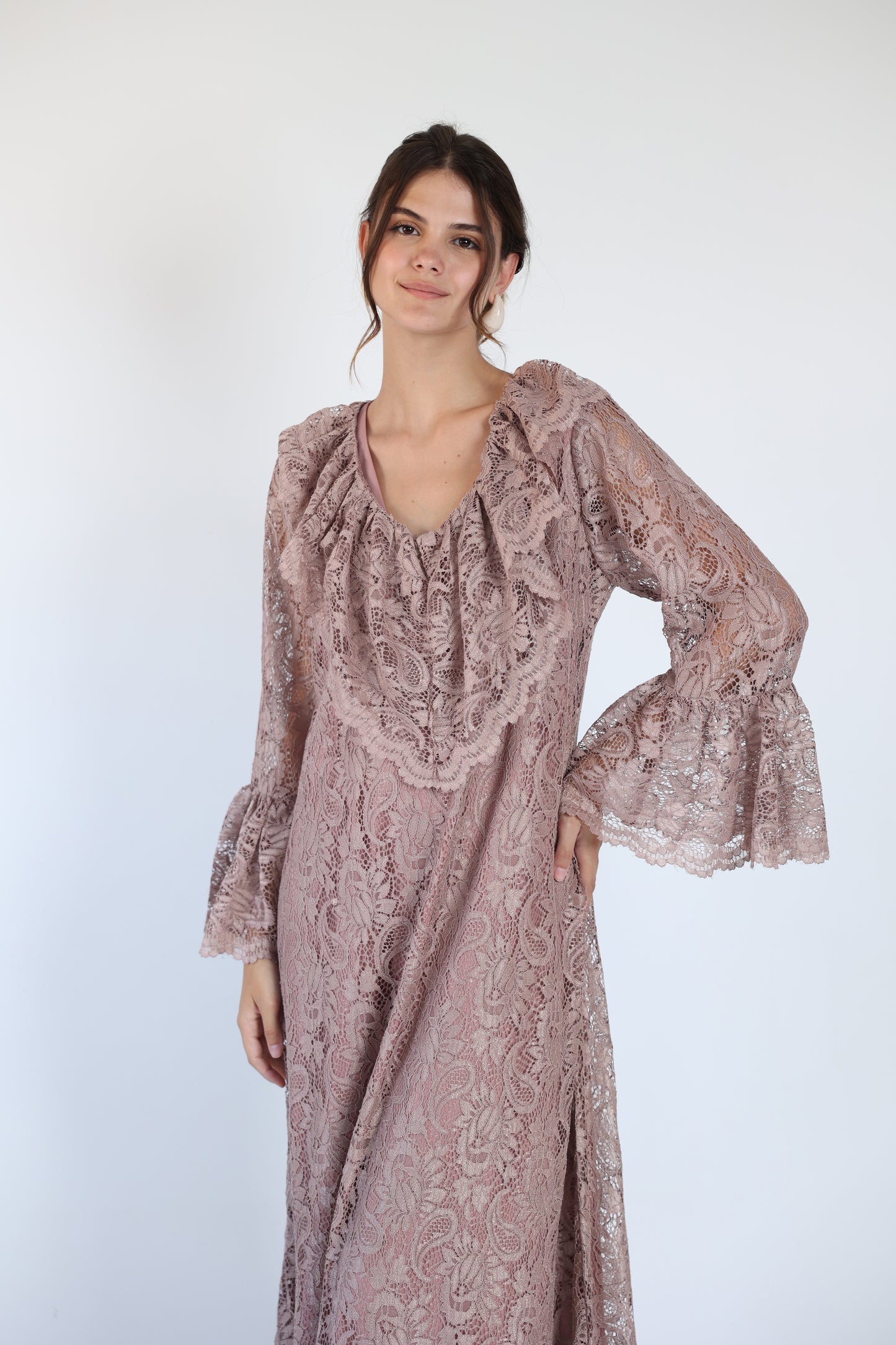 Lace nude dress