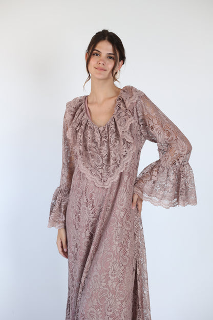 Lace nude dress
