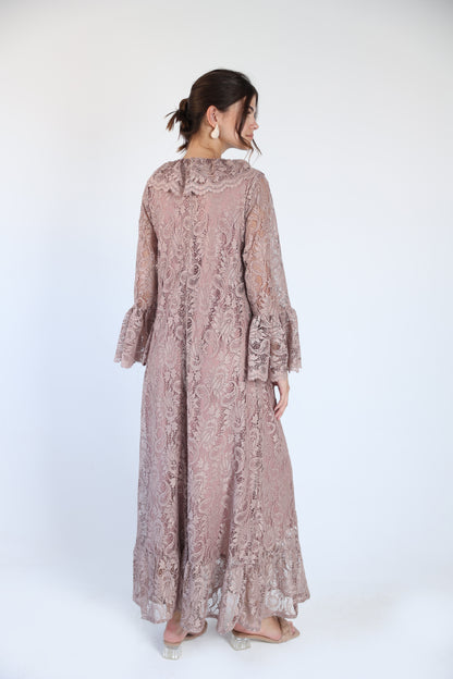 Lace nude dress