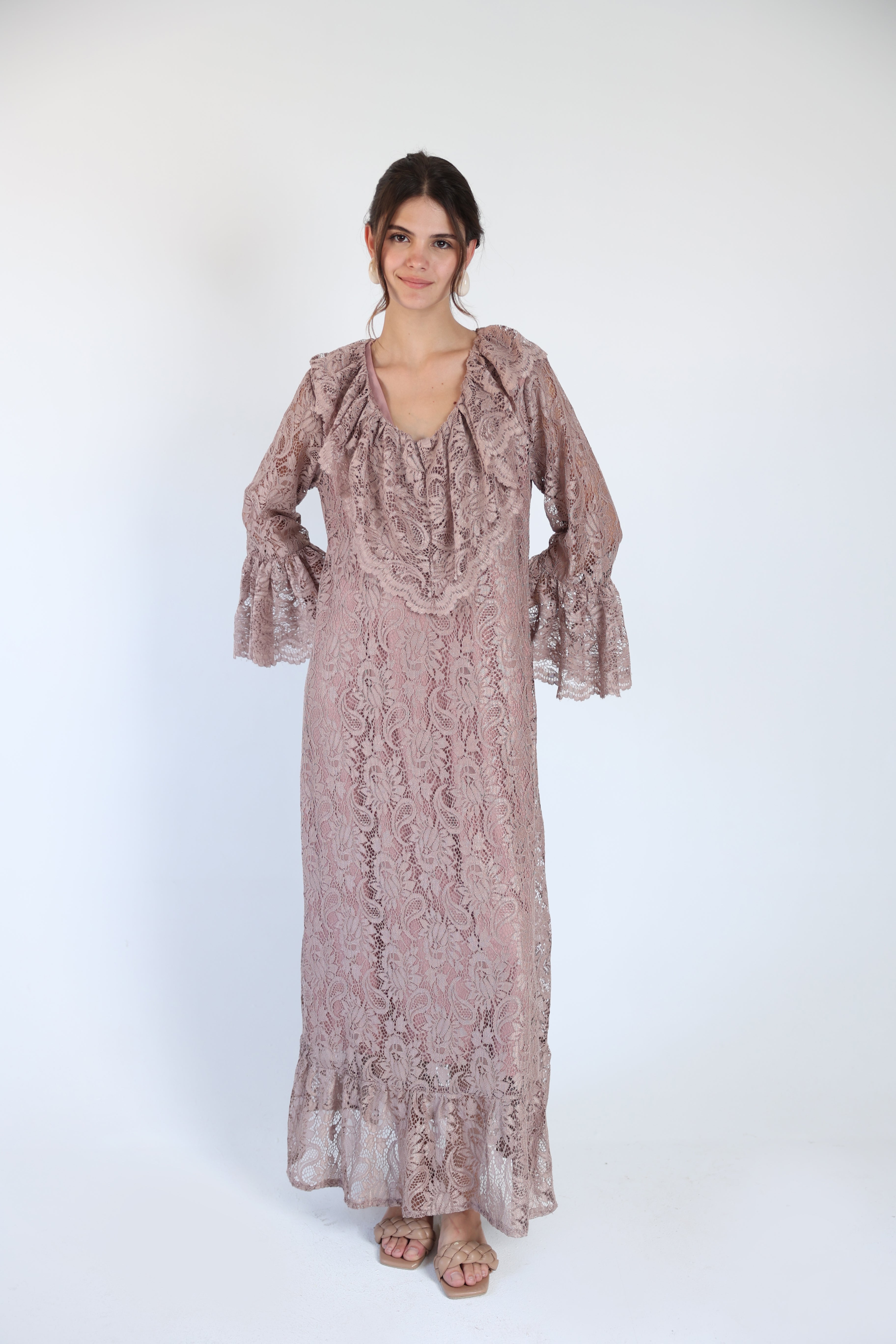 Lace nude dress
