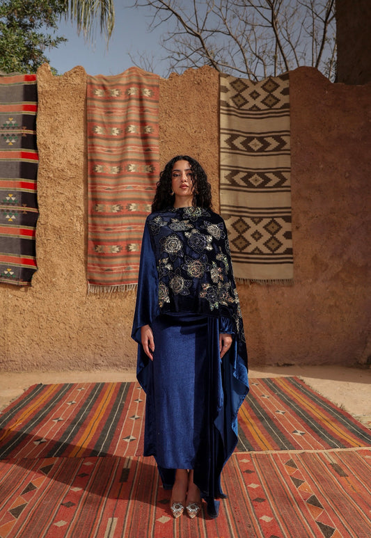 “سهر" sahar kaftan navy