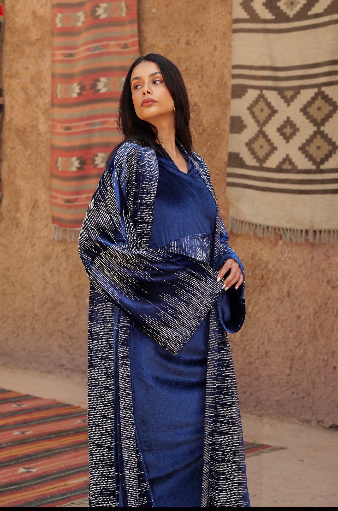 "حواء" Hawaa kaftan navy