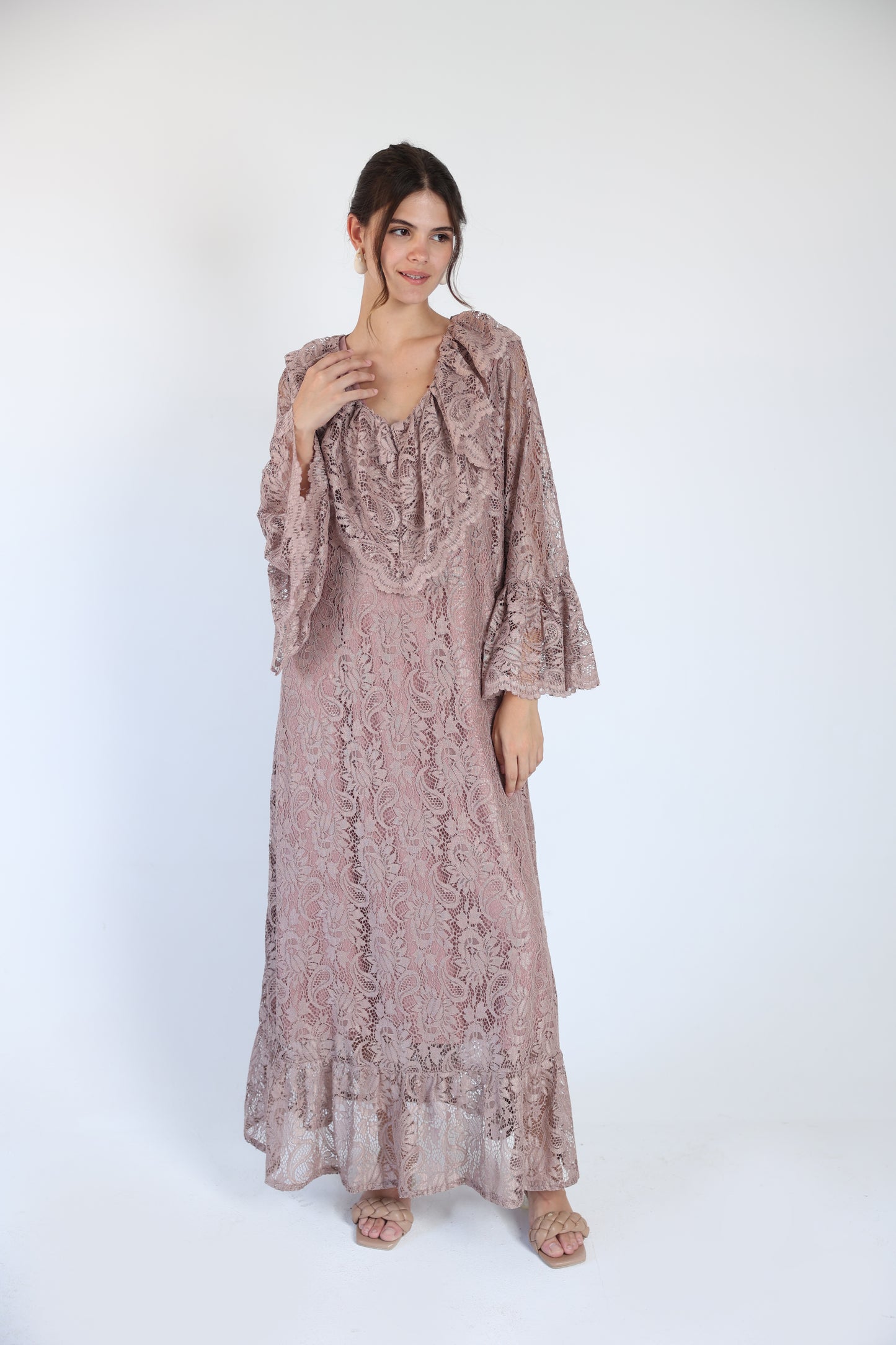 Lace nude dress