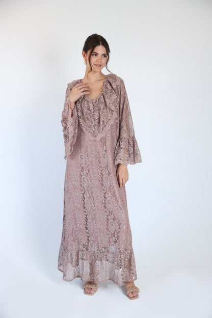 Lace nude dress