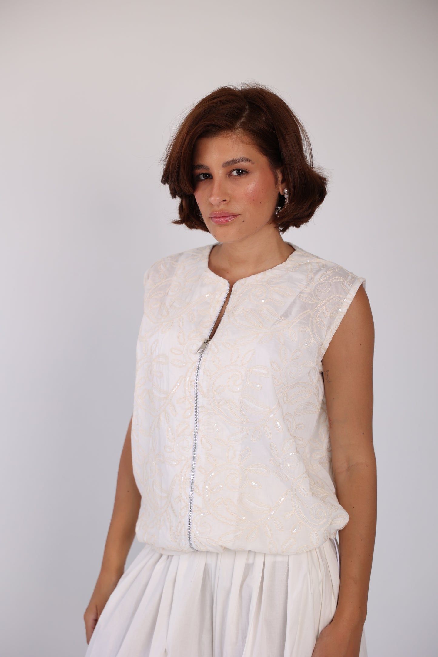 Bling embroidered vest