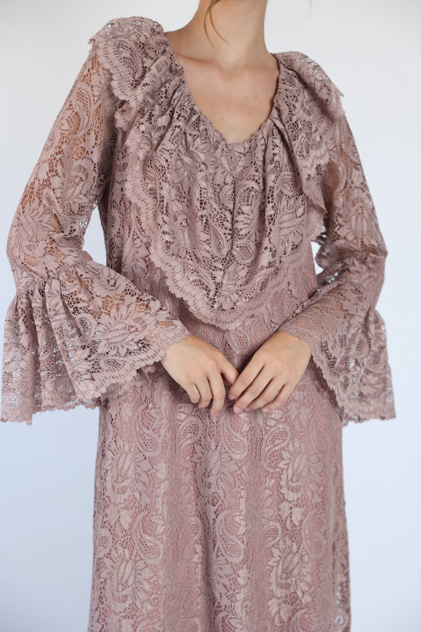 Lace nude dress