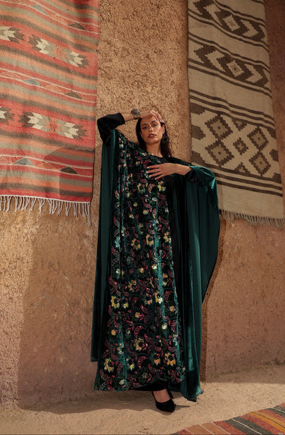 "سهر"  Sahar kaftan olive