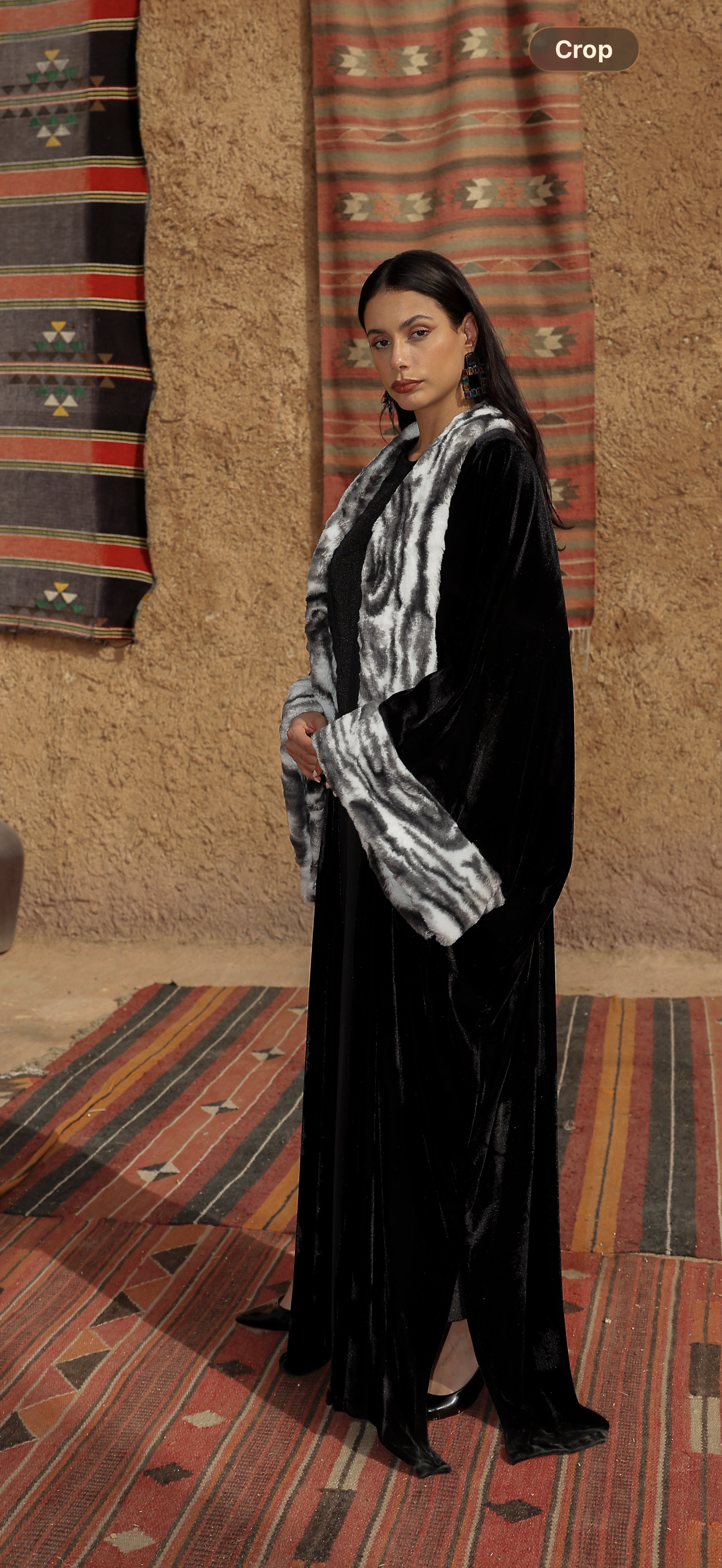“زيزي" 2.0  black zeezee kaftan