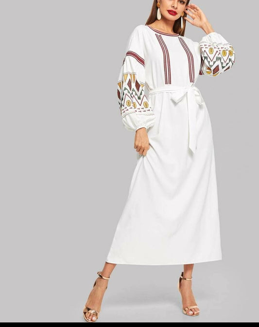 White boho dress