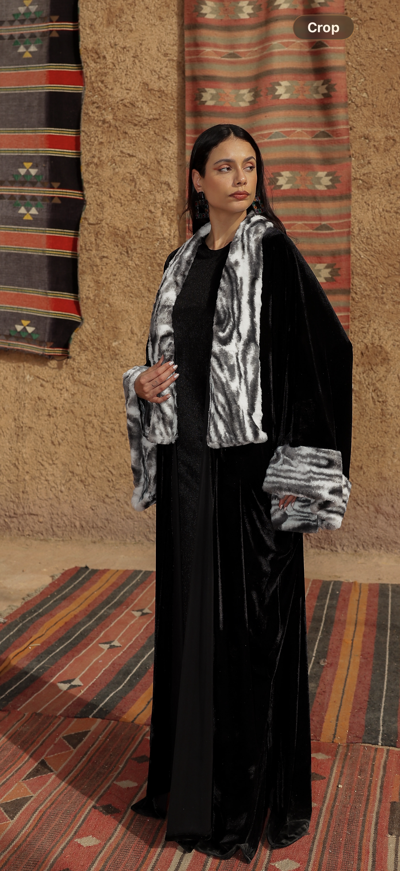 “زيزي" 2.0  black zeezee kaftan