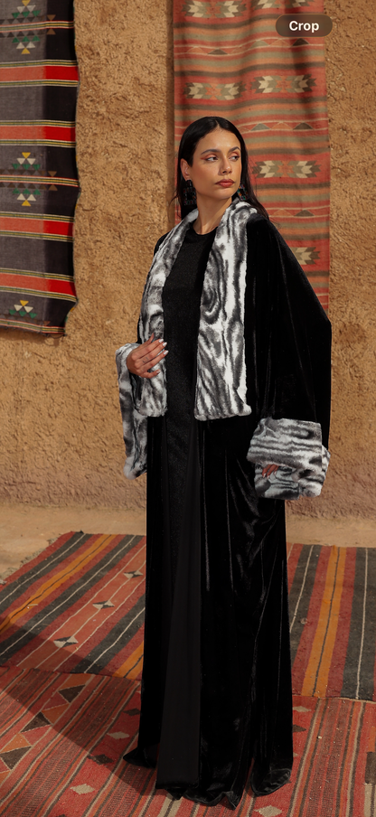 “زيزي" 2.0  black zeezee kaftan