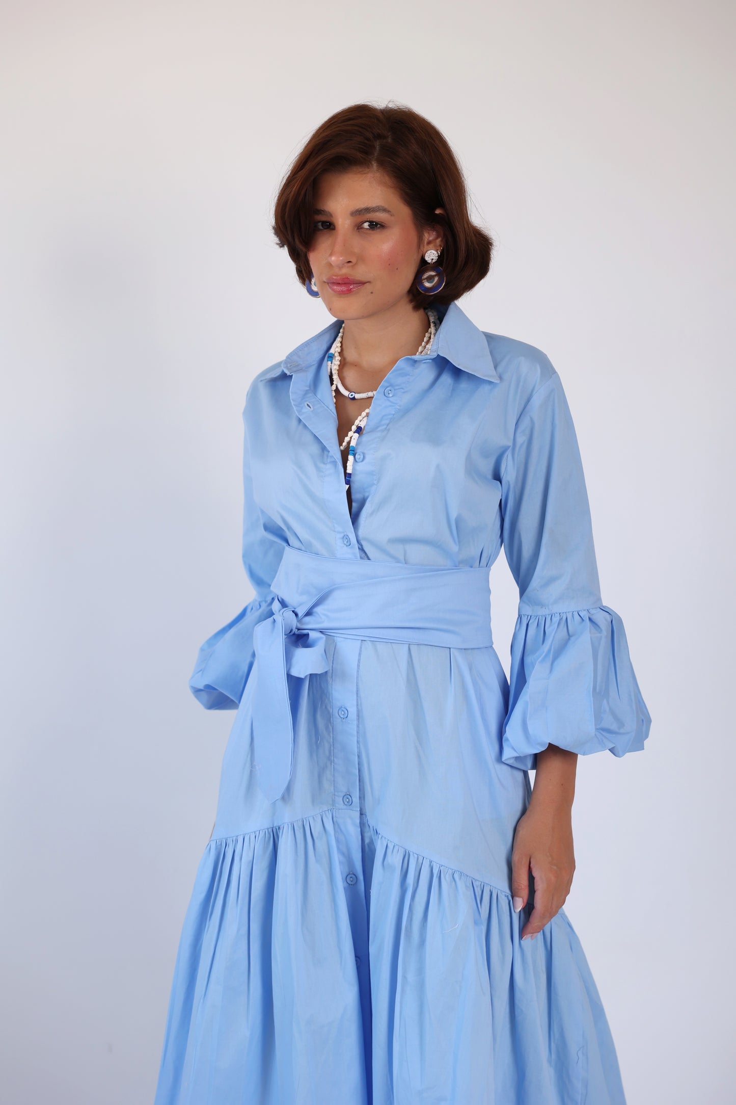 Puff sleeve dress