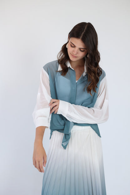 Ombre chiffon chemise