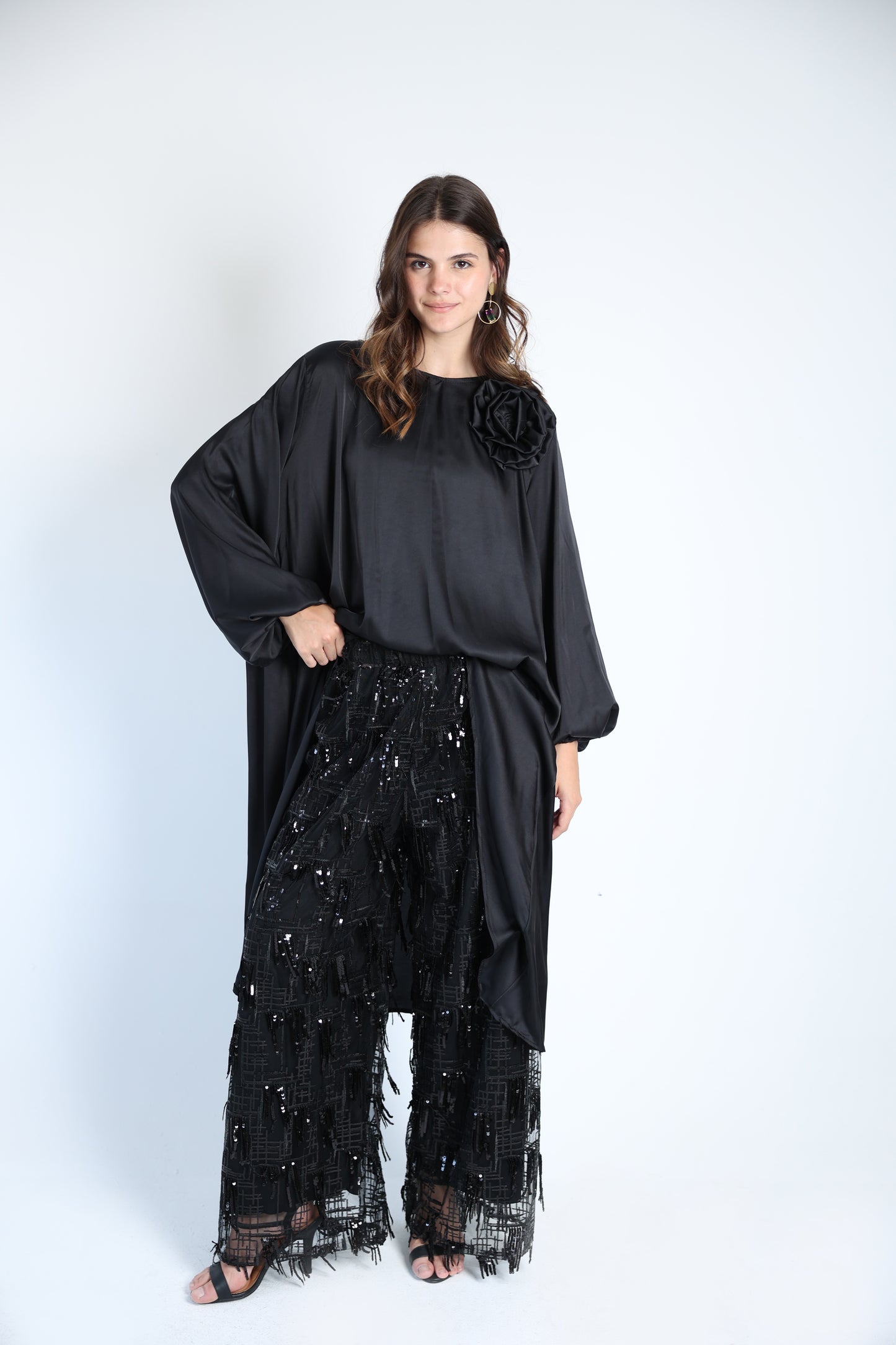 Floral applique soire set