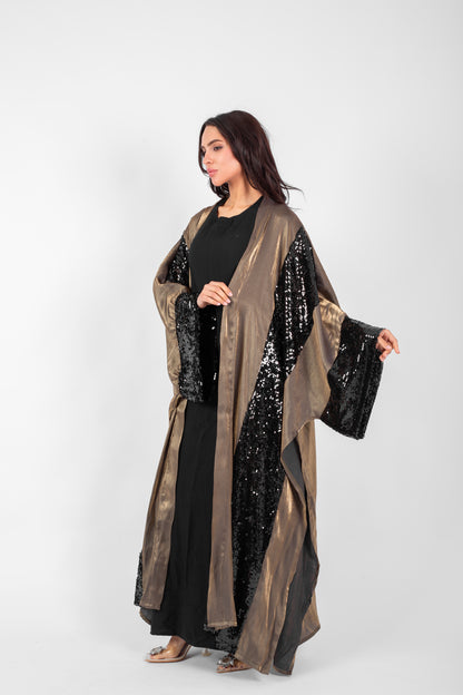 Sequins kakhi kaftan