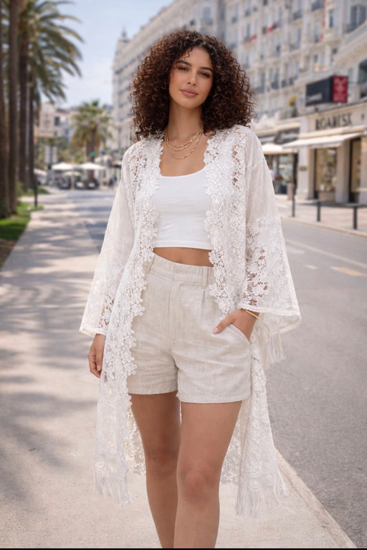 All joubert white kimono