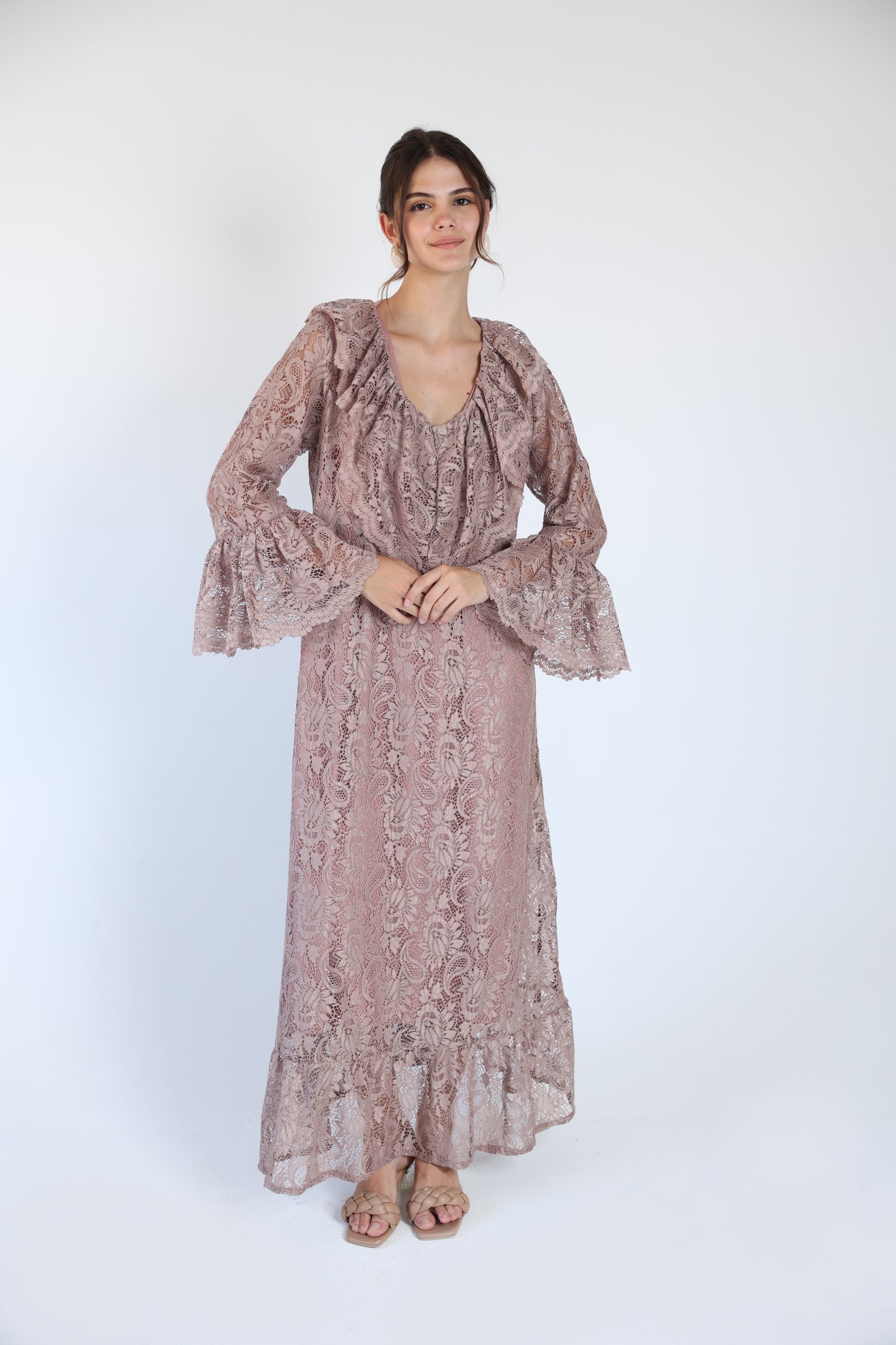 Lace nude dress