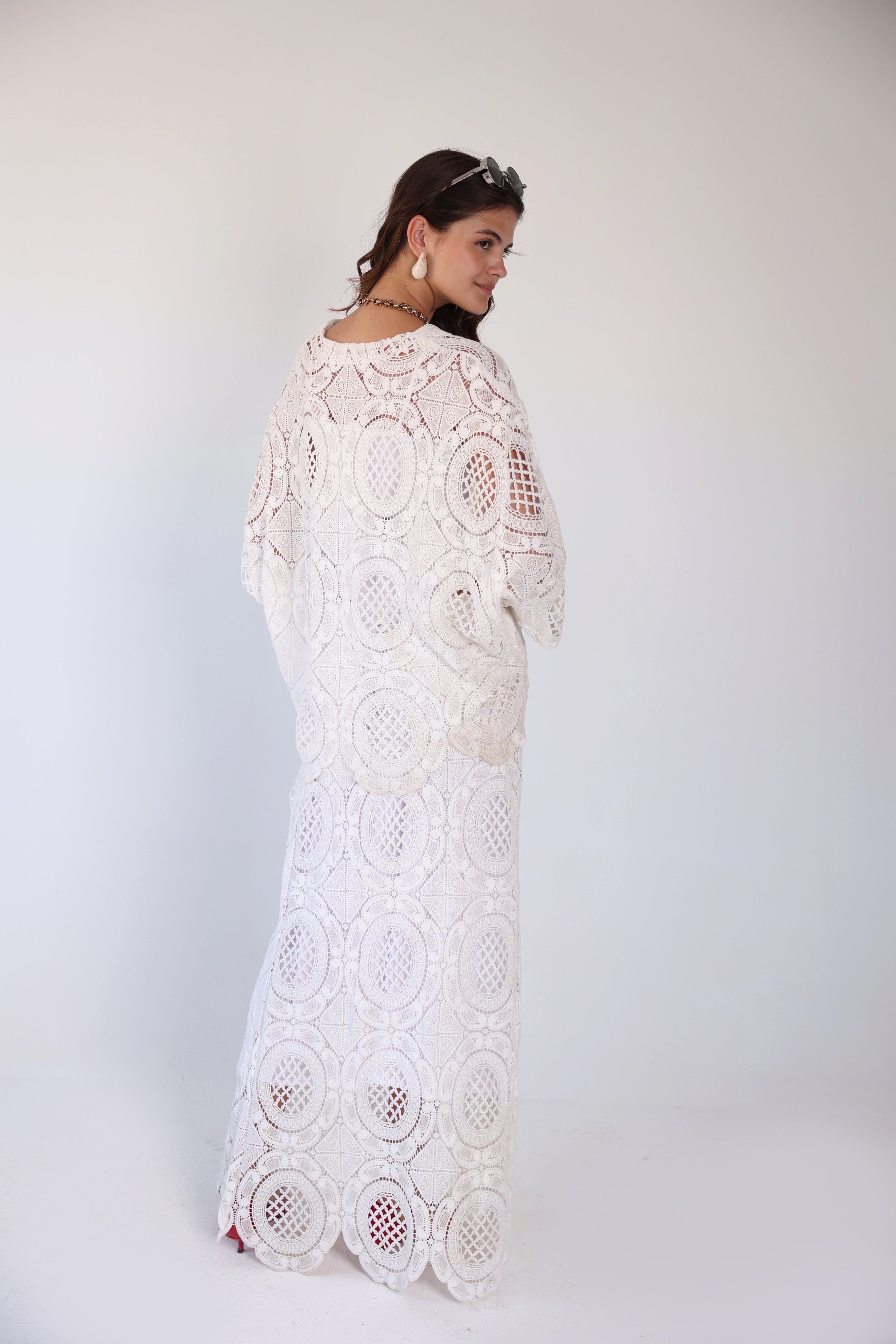 Maxi crochet skirt