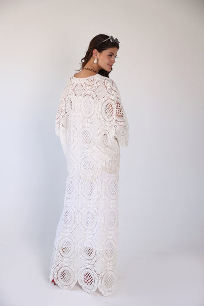 Maxi crochet skirt