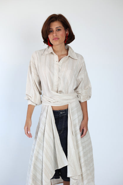 Striped shimmer blouse