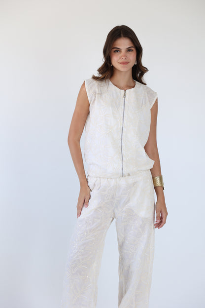 Bling embroidered pants