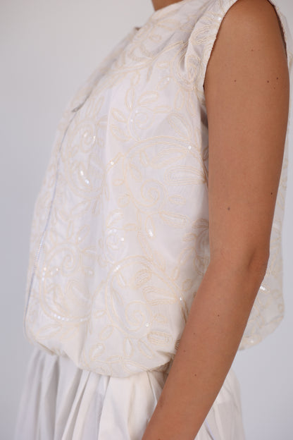 Bling embroidered vest