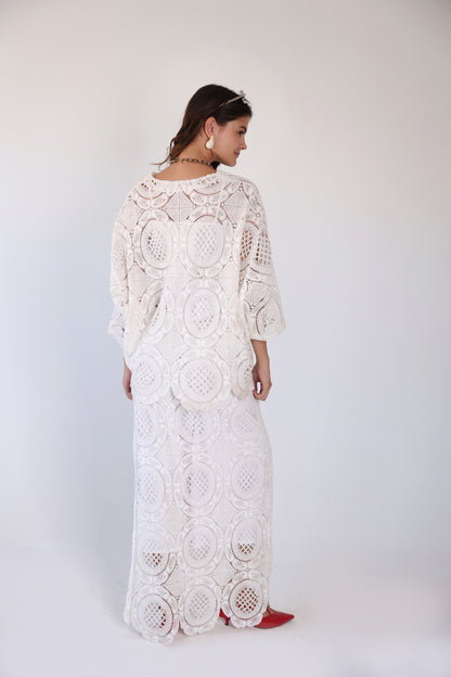 Maxi crochet skirt