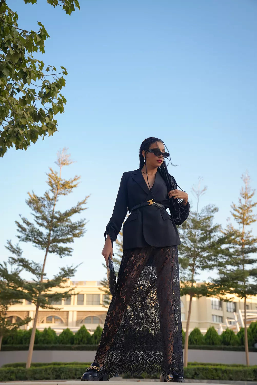 Lace maxi skirt