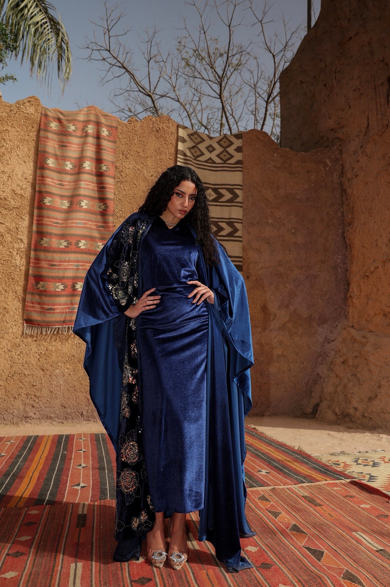 “سهر" sahar kaftan navy