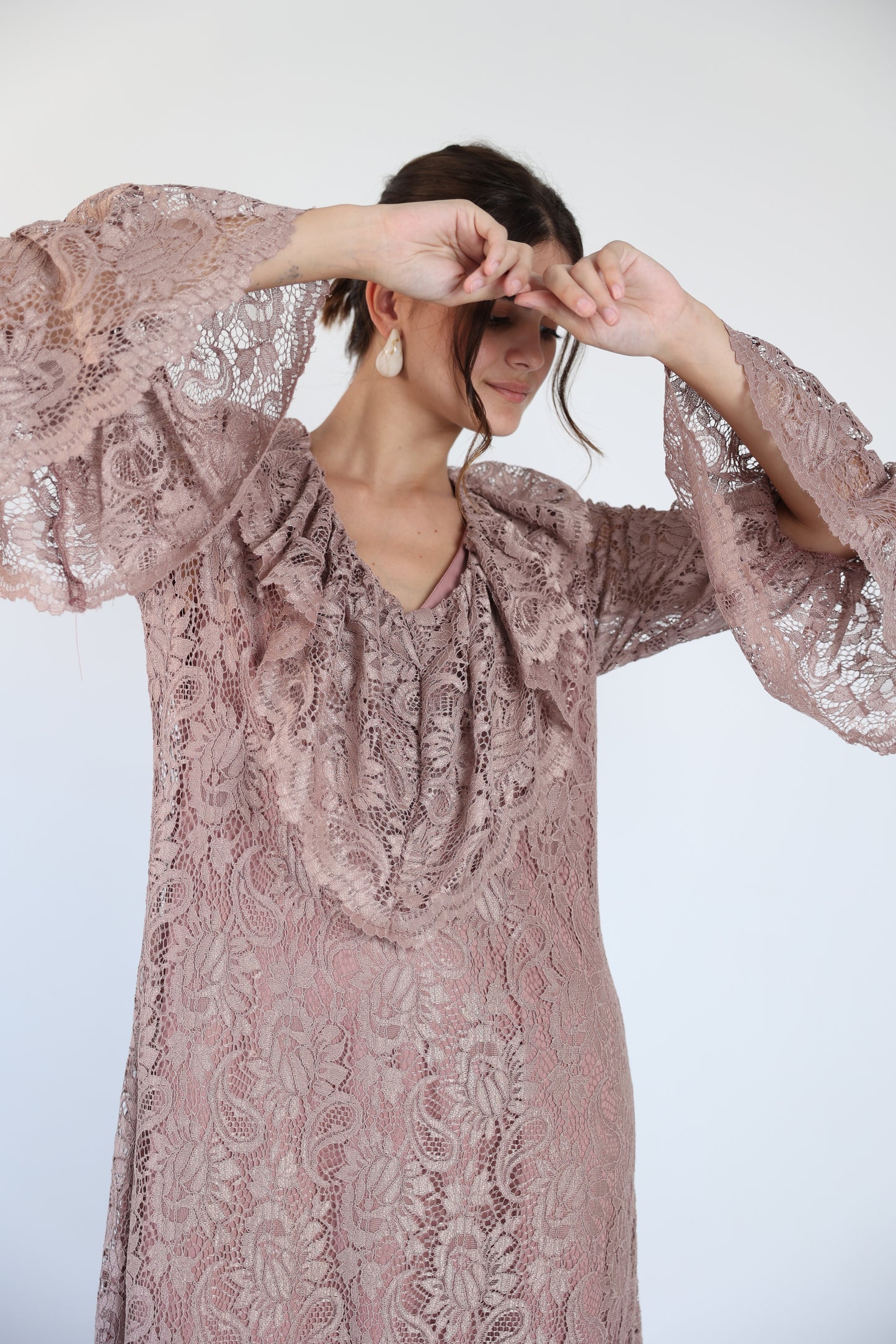 Lace nude dress