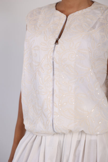 Bling embroidered vest