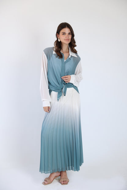 Ombre chiffon chemise