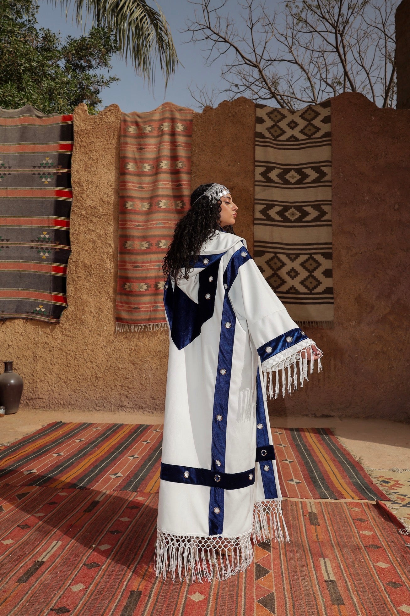 "چليلة" jalila kaftan white