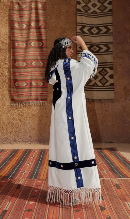 "چليلة" jalila kaftan white