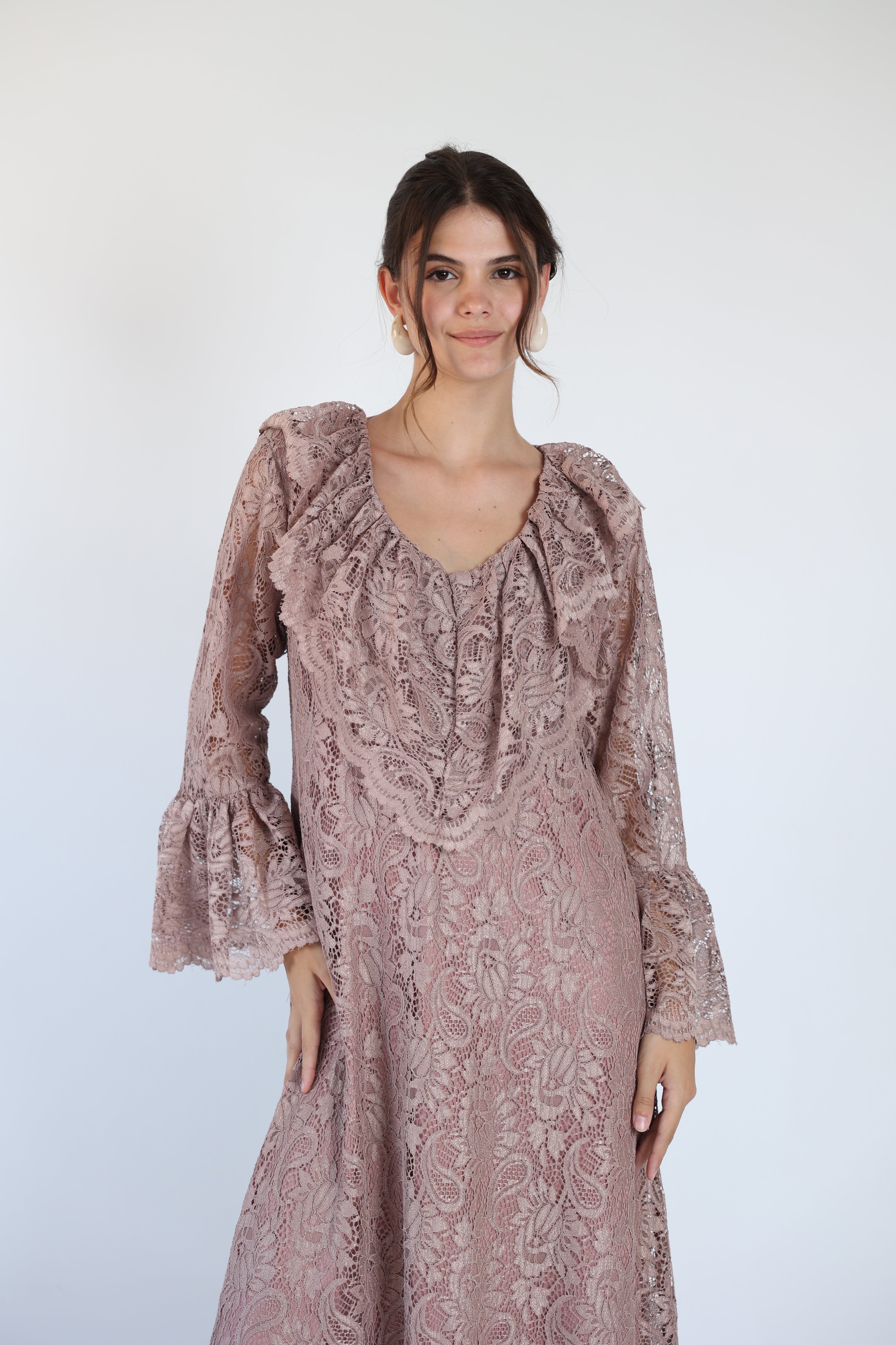 Lace nude dress